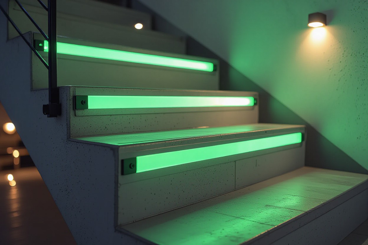 a close up of a staircase
