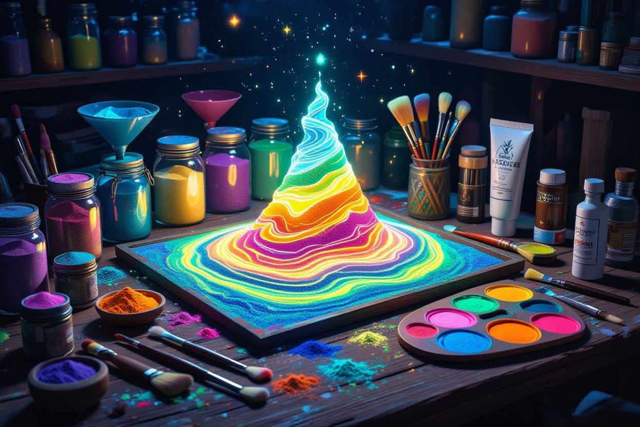 Glow in the Dark Sand Art