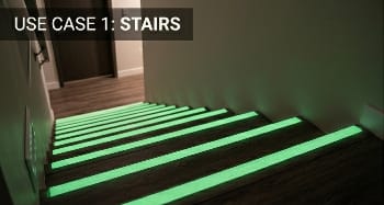 Glow Tape Stair Safety