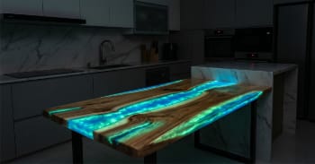 1. Glow Epoxy River Tables