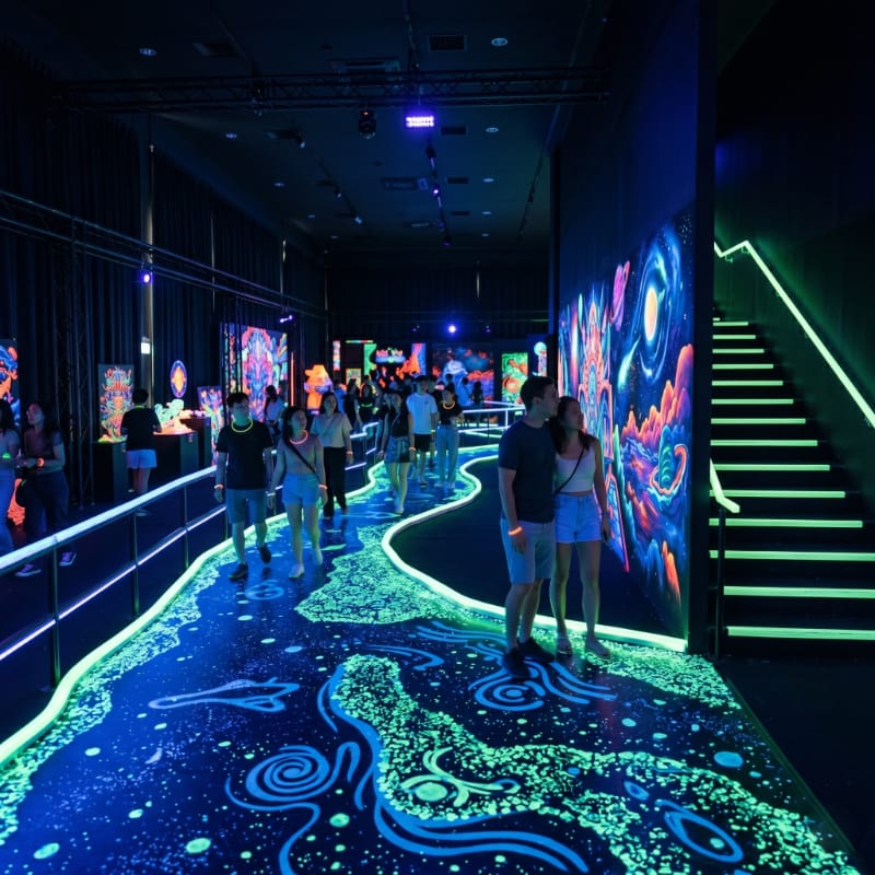 Glow in the Dark Paint & UV Reactive Paint for Walls, Safety and