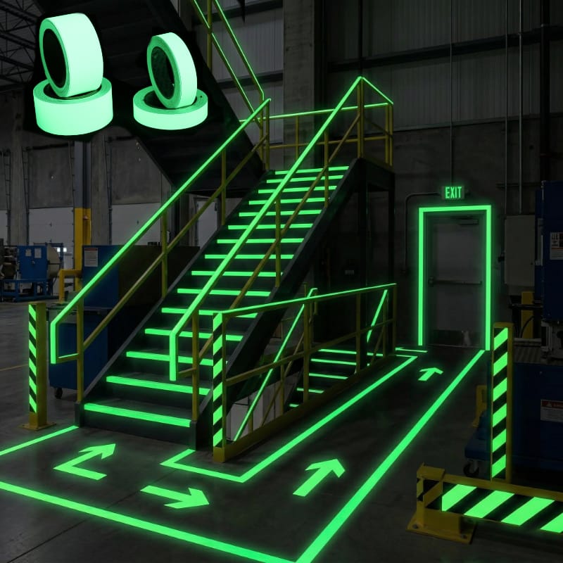 Hero Glow in the Dark Tape for Stairs, Exits & Safety Markings Hero Glow in the Dark Tape for Stairs, Exits & Safety Markings