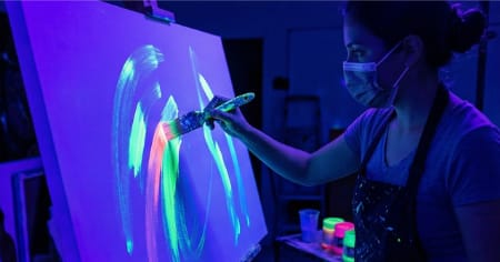 Hero UV reactive paint with paint brush Hero UV reactive paint with paint brush