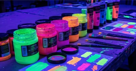 How to use UV reactive paint with many colours How to use UV reactive paint with many colours