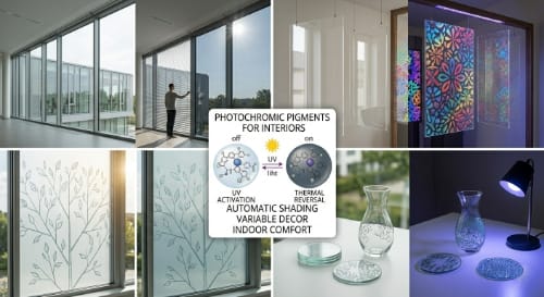 photochromic pigments for windows, panels and indoor decor