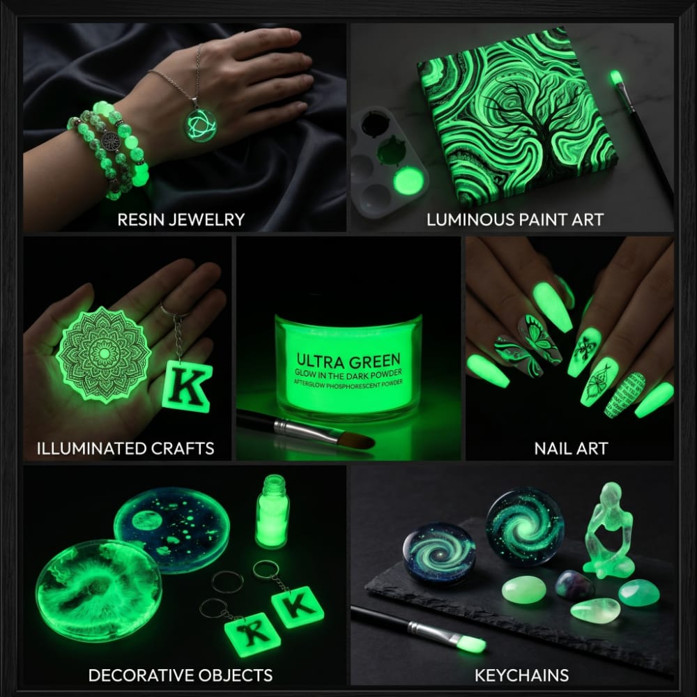 Glow Powder Ultra Green Applications