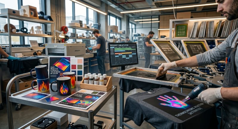 Thermochromic ink used in screen printing applications