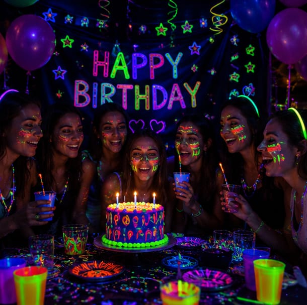 Blacklight Birthday Celebration
