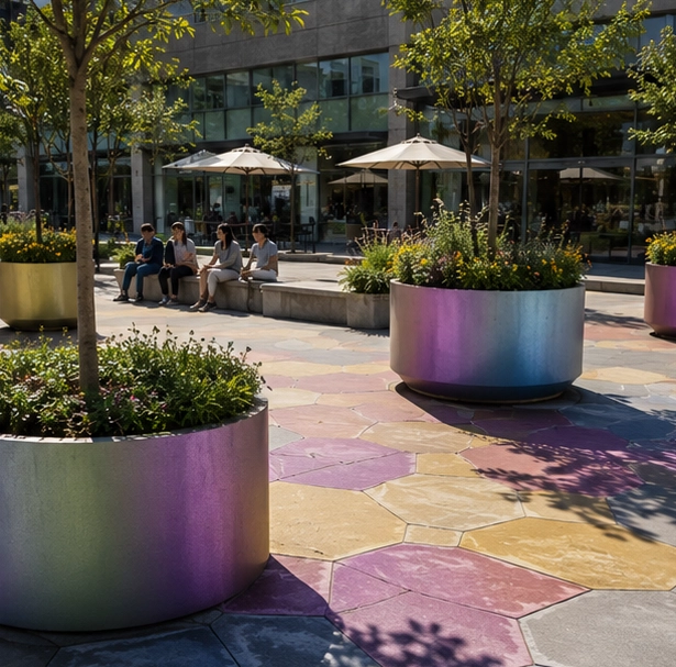 Colour-Changing Landscape Features