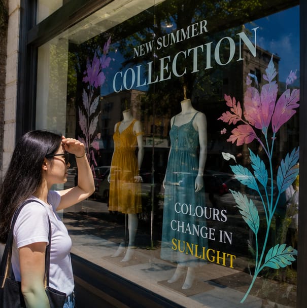 Colour-Changing Shop Windows