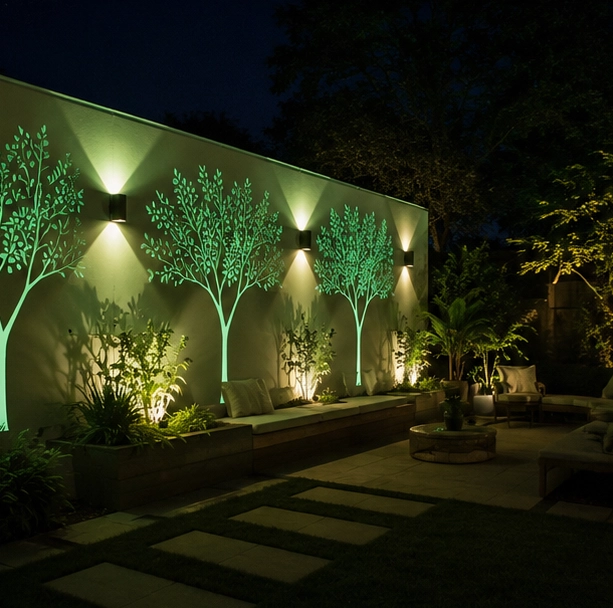 Glow Feature Garden Walls