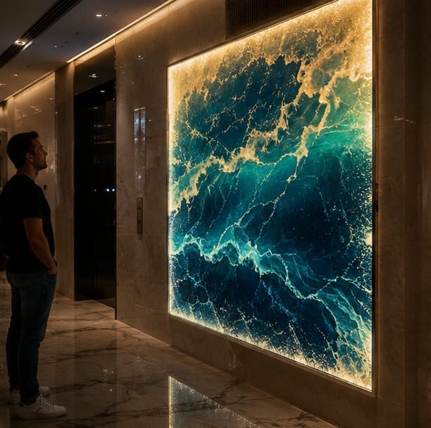 Glowing Wall Art & Resin Panels