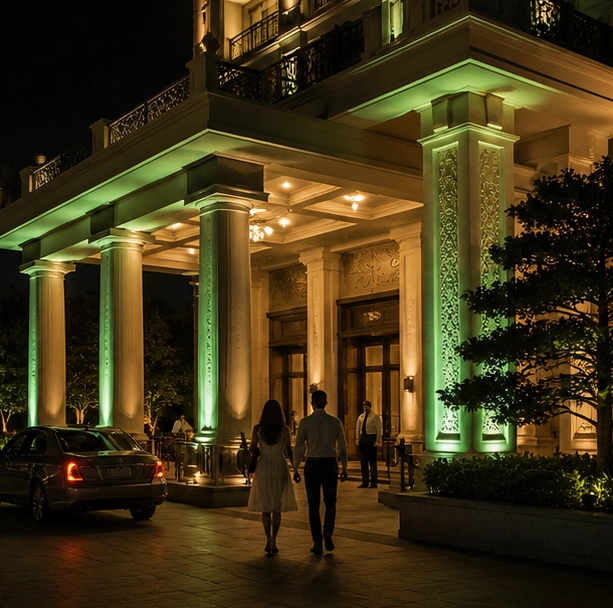 Hotel Entrance Glow Façades