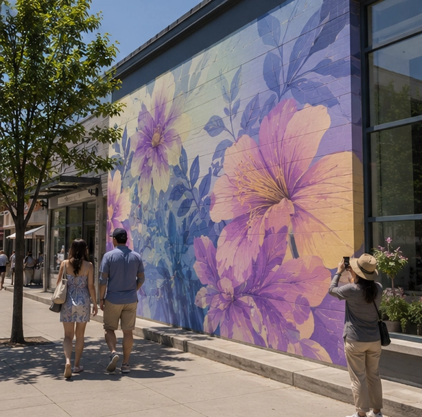 Interactive Outdoor Murals