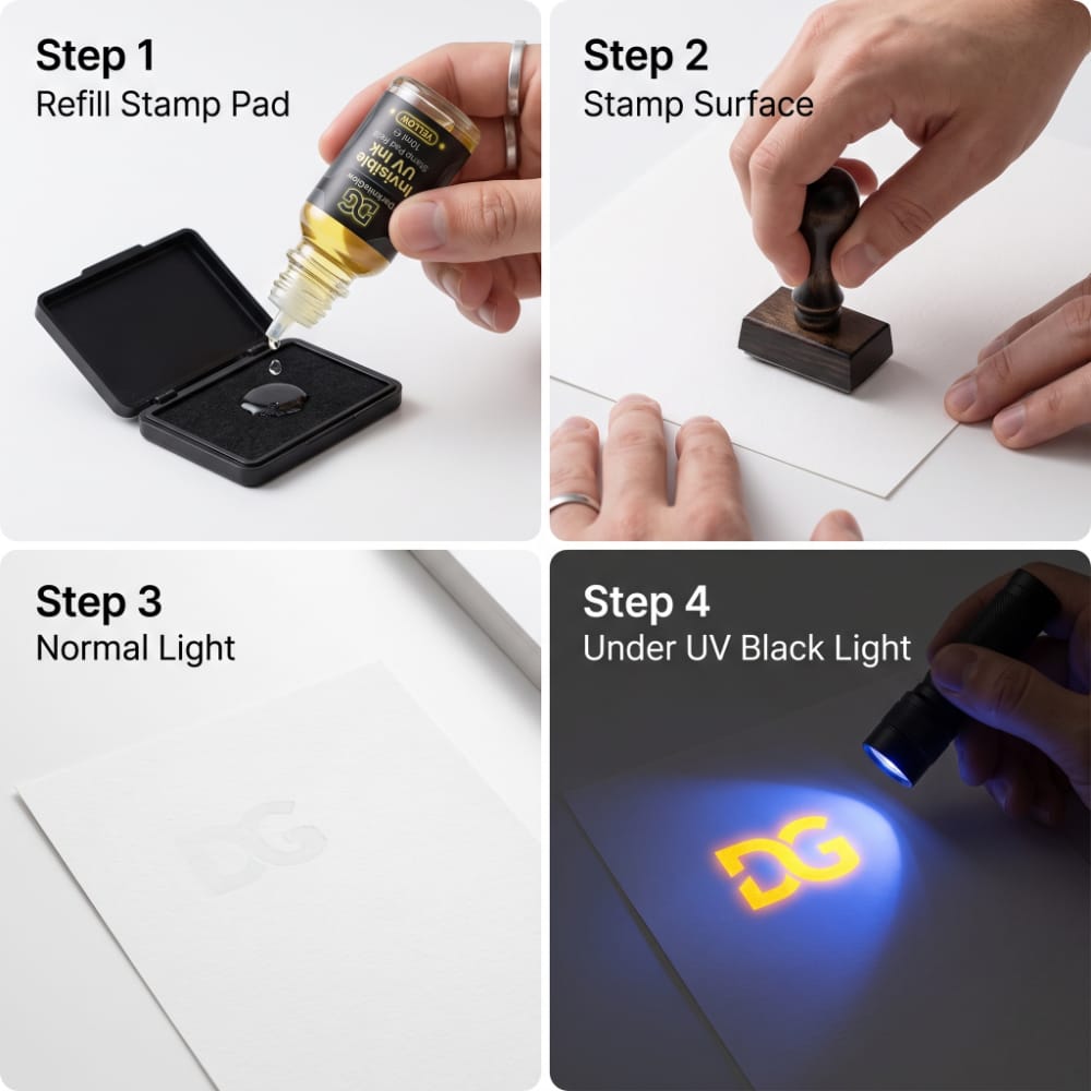 Invisible UV Ink Product Usage